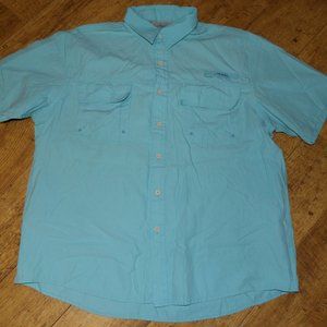 GH Bass & Co. Blue Fishing SS Shirt Vented, XL